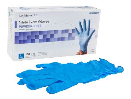 nitrile exam gloves powder free
