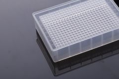 Reservoir microplates without caps, single well, 384 troughs, low profile 31.4mm height, 195ml, Sterile