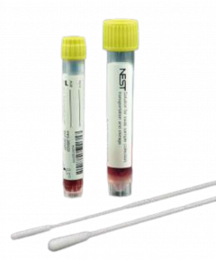 Disposable Sampler, 10 mL Vial with 3 mL VTM, with Individually Wrapped and Sterile Nasopharyngeal Swabs